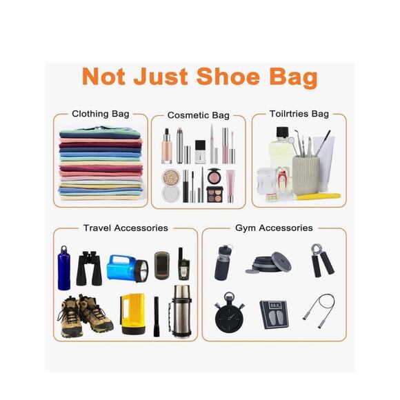 Set of 5 Travel Shoe Bags - Picture 4 of 5